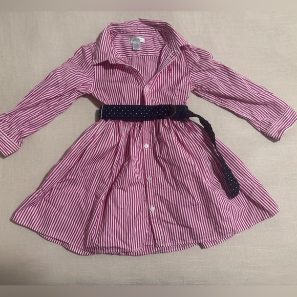 Ralph Lauren Pink and White Striped Baby Dress - Picture 2 of 7